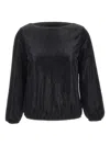 Elena Miro' Puff-sleeves Knitwear In Black