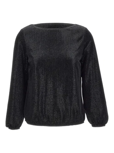 Elena Miro' Puff-sleeves Knitwear In Black