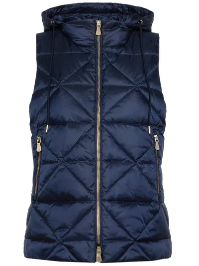 Elena Miro' Padded Gilet In Blue