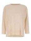 Elena Miro' Ribbed-hem Sweater In Neutral