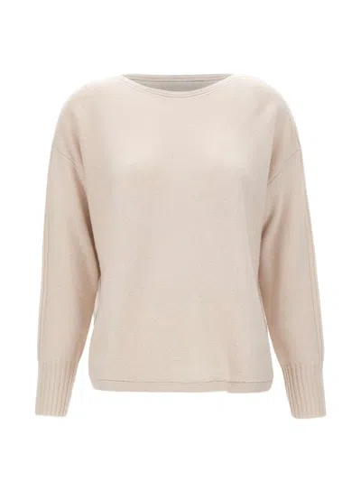 Elena Miro' Ribbed-detail Wool Sweater In Neutral