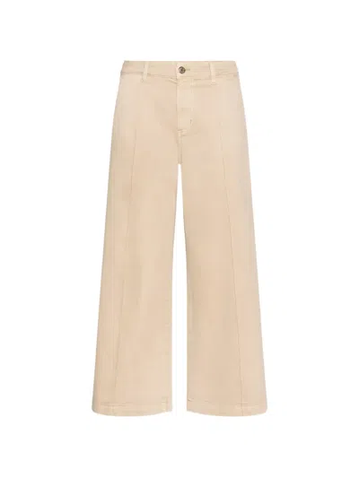 Elena Miro' Seam-detail Wide-leg Jeans In Neutral