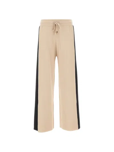Elena Miro' Side-stripe Wide-leg Trousers In Multi