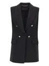 Elena Miro' Single-breasted Waistcoat In Black