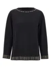 Elena Miro' Studded T-shirt In Black