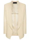 Elena Miro' Tailored Open-front Shawl Collar Black Blazer In Multi