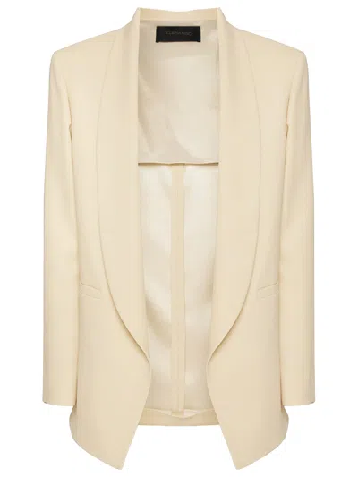 ELENA MIRO' TAILORED OPEN-FRONT SHAWL COLLAR BLACK BLAZER