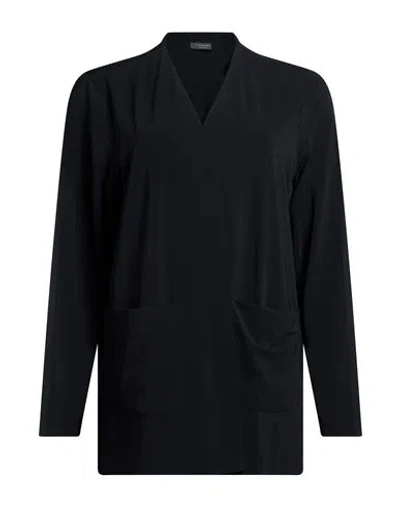 Elena Miro' Elena Mirò Woman Cape Midnight Blue Size 8 Acetate, Polyamide, Elastane