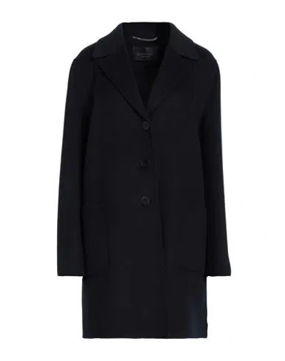 Elena Miro' Elena Mirò Woman Coat Midnight Blue Size 16 Wool, Polyester