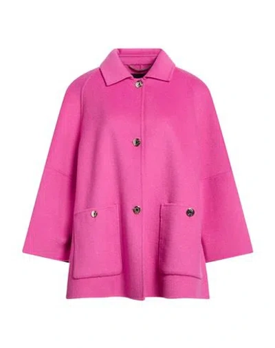 Elena Miro' Elena Mirò Woman Jacket Mauve Size Xxl Wool, Polyester In Pink