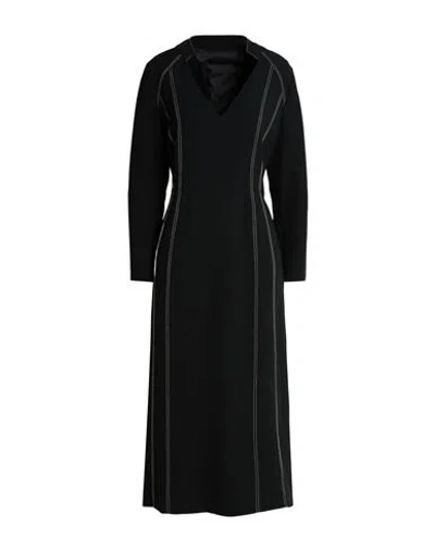 Elena Miro' Elena Mirò Woman Midi Dress Black Size 4 Polyester, Elastane