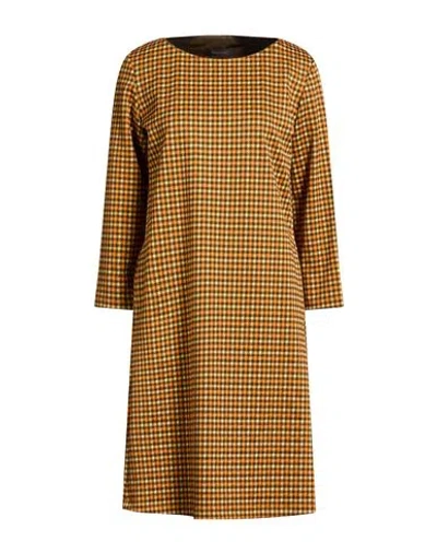 Elena Miro' Elena Mirò Woman Midi Dress Orange Size S Polyester, Polyamide, Elastane