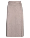 Elena Miro' Elena Mirò Woman Midi Skirt Taupe Size 16 Polyester, Elastane