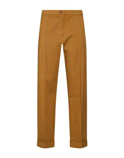 Elena Miro' Elena Mirò Woman Pants Mustard Size 12 Cotton, Polyamide, Elastane In Yellow