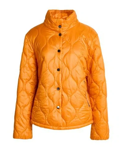 Elena Miro' Elena Mirò Woman Puffer Mandarin Size 6 Polyamide In Orange