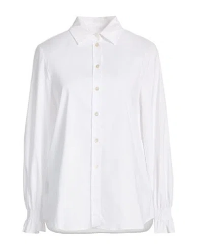 Elena Miro' Elena Mirò Woman Shirt White Size 6 Cotton, Elastomultiester