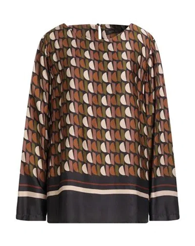 Elena Miro' Elena Mirò Woman Top Military Green Size 4 Viscose