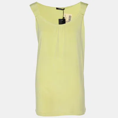 Elena Miro' Yellow Jersey Sleeveless Top