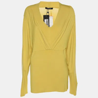 Elena Miro' Yellow Jersey V Neck