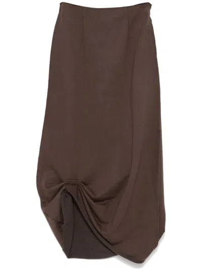 Elena Velez Amish Maxi Skirt In Brown