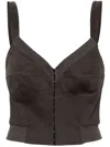Elena Velez Brown Corset Style Top In Brown
