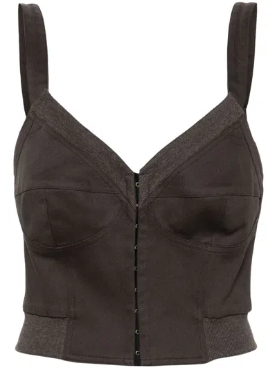 Elena Velez Brown Corset Style Top