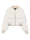 Elena Velez Bustier Bomber Jacket In Neutrals