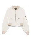 Elena Velez Bustier Bomber Jacket In Neutrals