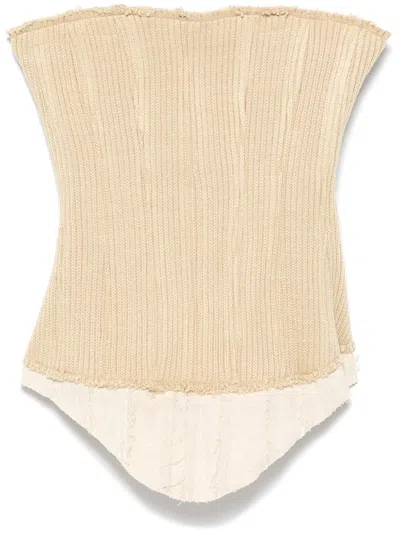 Elena Velez Cozy Corset In Husk
