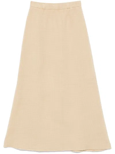 Elena Velez Cozy Midi Skirt In Neutrals