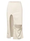 Elena Velez Double Slit Midi Skirt