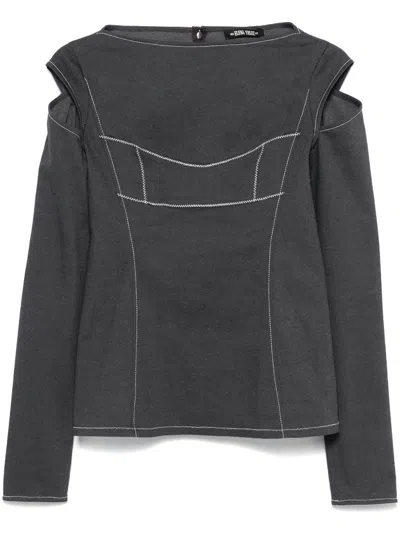 Elena Velez Engineered T-shirt In Charcoal