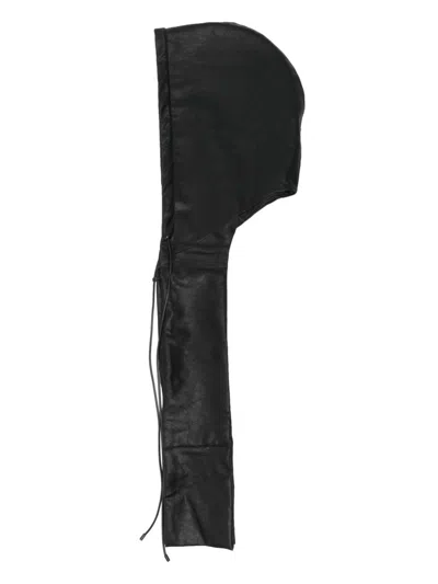 Elena Velez Faux-leather Hood In Black