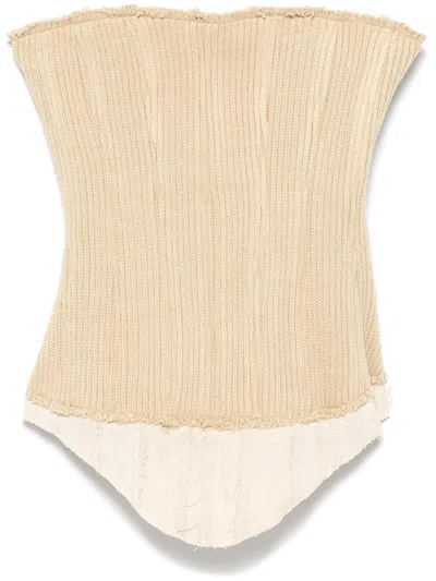 ELENA VELEZ KNITTED CORSET TOP - WOMEN'S - ACRYLIC/SPANDEX/ELASTANE