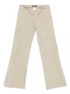 Elena Velez Low-rise Slim Trousers In Neutrals