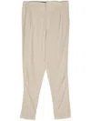 ELENA VELEZ OAT BEIGE TAPERED TROUSERS