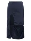 Elena Velez Satin Midi Skirt