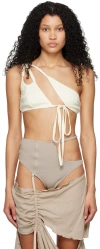 Elena Velez Ssense Exclusive Off-white Bra In Ecru