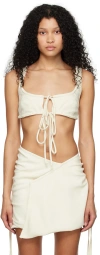 Elena Velez Ssense Exclusive Off-white Bralette In Bleach