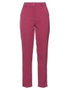 Eleonora Amadei Woman Pants Garnet Size 8 Polyester, Elastane In Red