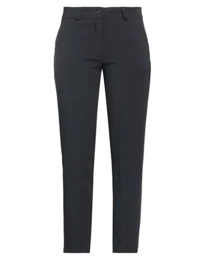 Eleonora Amadei Woman Pants Navy Size 8 Polyester, Elastane In Navy Blue