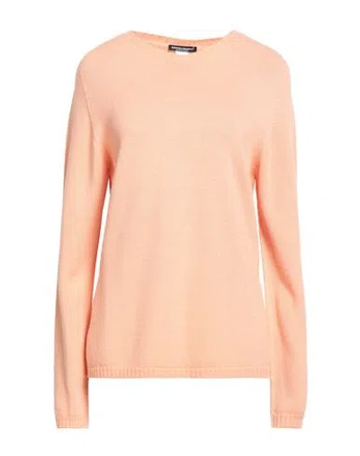 Eleonora Delbono Woman Sweater Apricot Size Xxl Wool In Orange