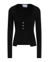 Eleonora Gottardi Woman Cardigan Black Size L Viscose, Polyester