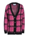 Eleonora Gottardi Woman Cardigan Fuchsia Size S Alpaca Wool, Polyamide In Pink
