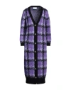 Eleonora Gottardi Woman Cardigan Purple Size S Alpaca Wool, Polyamide In Purple