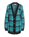 Eleonora Gottardi Woman Cardigan Turquoise Size M Alpaca Wool, Polyamide In Blue