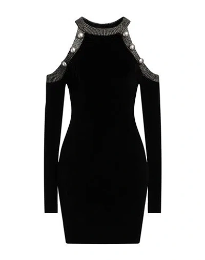 Eleonora Gottardi Woman Mini Dress Black Size S Viscose, Polyamide, Elastane