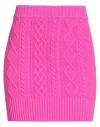 Eleonora Gottardi Woman Mini Skirt Fuchsia Size M/l Eco-cashmere, Merino Wool In Pink