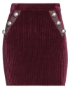 Eleonora Gottardi Woman Mini Skirt Garnet Size S Viscose, Polyamide, Elastane