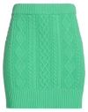 Eleonora Gottardi Woman Mini Skirt Green Size M/l Eco-cashmere, Merino Wool